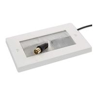 G-PLUG Plaque Murale Brosse, Style Decora, Insert Passe-câble pour Fils, Sangle d'accès Double Gang pour câbles, Plaque Murale Blanche Standard avec brosses Blanches