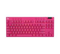 Logitech G PRO X TKL - Clavier - backlit - Bluetooth, 2.4 GHz - QWERTY - International US - commutateur : Tactile - rose