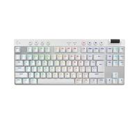 G PRO X TKL - Clavier - jeux - backlit - sans fil - 2.4 GHz, Bluetooth - QWERTY - International US - commutateur : Tactile - blanc