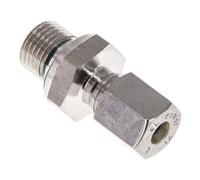 G Raccord à compression droit 1/4'' mâle x 6L en acier inoxydable avec joint FKM 315 Bar DIN 2353