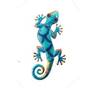 G&S Déco Murale : Gecko, Coll Natura, Bleu, H 30 cm