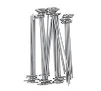 G Shape Landscape Pins 30pcs | Galvanized Steel Garden Stakes for Landscape Fabric/Bird Netting/Tents | Heavy Duty Plant Control Pins & Erosion Management Fasteners (152mm)