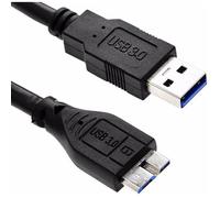 G-Shield 1m Câble Micro USB 3.0 A Mâle vers Micro B SuperSpeed 5Gbps Haute Vitesse pour disques durs externes etc 1 Mètre Noir