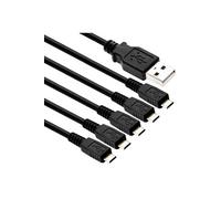G-Shield 5 Pack de 1m Câble Micro USB 2.0 A Mâle vers Micro B Chargeur et Données pour Mobile Samsung LG Nokia Sony HTC 1 Mètre