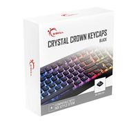 G.SKILL Crystal Crown Lot de touches avec couche transparente pour claviers mécaniques, 104 touches, disposition standard ANSI 104 anglais (US), noir