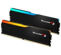 G.SKILL Ripjaws M5 RGB Series DDR5 RAM (Intel XMP 3.0 et AMD EXPO) 32 Go (2 x 16 Go) jusqu'à 5200 MT/s CL40-40-40-83 1,10 V pour ordinateur de bureau U-DIMM - Noir mat (F5-5200J4040A16GX2-RM5RK)
