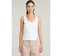 G-Star Top asymétrique zippé slim sans manches Femme Blanc M
