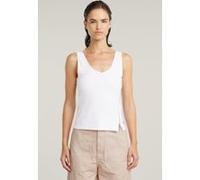 G-star Asymmetrical Slim Sleeveless T-shirt Blanc S Femme