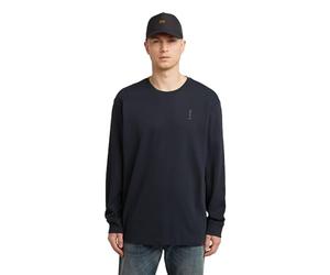 G-STAR Back Embro Texte Loose r t ls, Bleu (Salute D26835-d976-c742), L
