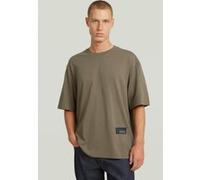 G-Star Badge Boxy R T Dark Brown Taille: M | T-Shirts Outlet | Homme | Marron