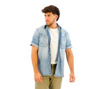 G-Star Homme Chemise Slanted Double Pocket Regular , Bleu (sun faded blue mist D24602-D539-G342), M