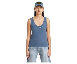 G-Star Femme Débardeur Slim Rib, Bleu (mid blue D26065-D253-835), S
