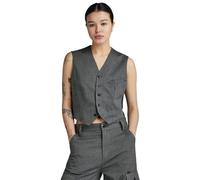 G-Star Femme Gilet Cord Sleeveless, Multicolore (dk black/dim grey herringbone D24208-D506-G267), XL