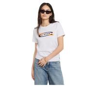 G-Star Femme Haut Old Skool Logo, Blanc (white D25031-C812-110), M