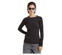 G-Star Femme Haut Slim Rib Keyhole, Noir (dk black D25026-D850-6484), S