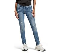 G-Star Femme Jean Lynn D-Mid Waist Super Skinny, Bleu (lt aged destroy D06333-9136-1243), 26W / 32L