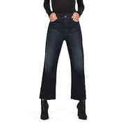 G-Star Femme Jean Tedie Ultra High Straight Ripped Edge Ankle, Bleu (worn in xenon blue D17177-C052-B847), 25W / 32L