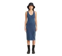 G-Star Femme Robe Overdyed Asymmetric Zip, Bleu (mid blue gd D26593-E040-H362), XS