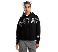 G-Star Femme Sweat À Capuche Embro Print Oversized, Noir (dk black D25046-D589-6484), S