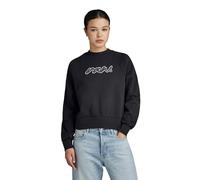 G-Star Femme Sweat Cornely RAW Dot Raglan, Noir (dk black D24375-D562-6484), XL