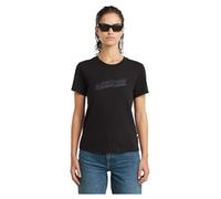 G-Star Femme T-shirt Embro Logo Ribbed, Noir (dk black D26248-D101-6484), M