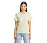 G-Star Femme T-shirt Embro Logo Ribbed, Vert (bright pistache D26248-D101-C450), XL
