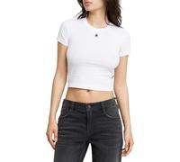 G-star Cropped Mini Slim Short Sleeve T-shirt Blanc S Femme