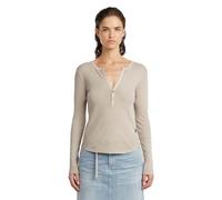G-Star Femme Top Deep V-Neck Slim, Beige (dk brick gd D26140-D968-D848), S