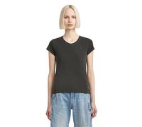 G-STAR Femme Top Overdyed Eyben Slim V-Neck 2.0, Gris (asfalt gd D24533-B059-B575), XXS