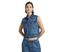 G-Star Femme Veste Shrunken , Bleu (faded cliffside blue D24570-D536-G326), XXL