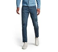 G-Star Homme 3301 Slim style Jeans, Bleu (worn in rivulet patch restored 51001-C048-C601), 32W / 34L