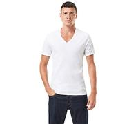G-star Base Ribbed Premium 1 By 1 Short Sleeve V Neck T-shirt 2 Units Blanc S Homme