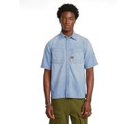 G-Star Homme Chemise Slanted Double Pocket Regular , Bleu (sun faded blue mist D24602-D539-G342), M