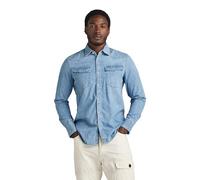 G-Star Homme Chemise Unisex 3301 Slim, Bleu (medium aged D12697-D013-071), S