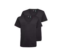 G-STAR Homme Lot De 2 T-Shirts Base Heather V-Neck, Noir (Solid Black D07203-2757-2019), S
