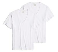 G-Star Homme Lot De 2 T-Shirts Base V-Neck, Blanc (white D25500-124-110), XS