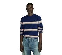G-Star Homme Pull en maille Stripe, Bleu (imperial blue D24378-D563-1305), M