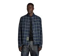 G-Star Homme Surchemise Bomber Collar, Multicolore (rank blue dash check D20662-D406-G085), XL