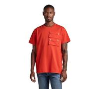 G-Star Homme T-shirt Double Pocket Utility Loose, Rouge (acid red D22781-C336-A911), XL