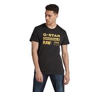 G-Star T-shirt Graphic 8 Col côtelé Manches courtes Noir XL Homme