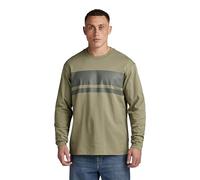 G-Star Homme T-Shirt Placed Stripe Boxy, Vert (shamrock D24367-C784-2199), XS