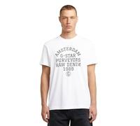 G-STAR Homme T-shirt Purveyors Graphic, Blanc (white D26856-C372-110), L