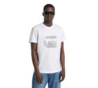 G-Star Homme T-Shirt Stitch Burger, Blanc (white D25674-C336-110), M