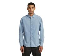 G-Star Men's Clean Slim Shirt ls, Size: M, Color Blue