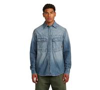G-Star Men's Dakota Regular Shirt, Size: L, Color Blue