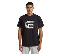 G-STAR T-Shirt noir / blanc, Taille L