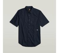 G-star Men's G4A Slim Short-Sleeve Oxford Shirt Salute C742 Petit Male