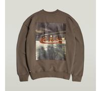 G-star Men's Graphic Print Crewneck Sweatshirt Turf 2X Grand. Male