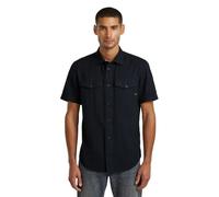 G-Star Men's Marine Slim Short Sleeve Shirt, Size: L, Color Blue