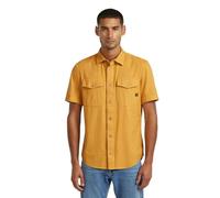 G-Star Men's Marine Slim Short Sleeve Shirt, Size: M, Color Yellow